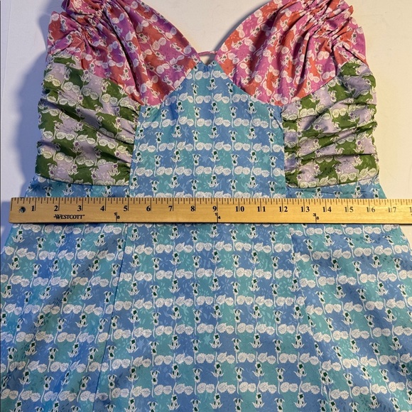 English Factory Endless Rose Blue and White Floral Midi Dress Size Large - Picture 6 of 10